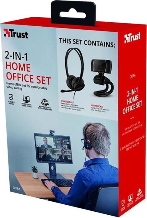 Actual product image Trust Doba - 1280 x 720 pixels - 720p - Car - USB - Black - Clip / Stand (Cable, USB Type-B)