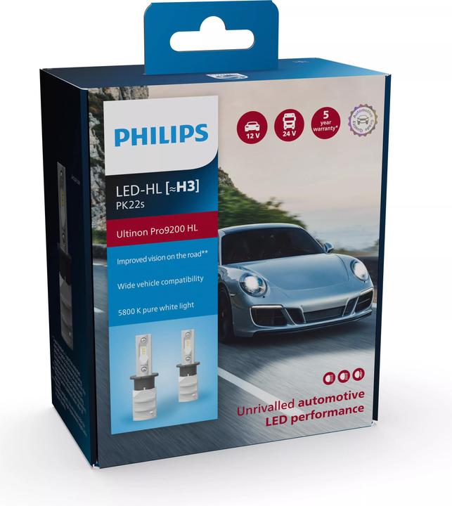 Actual product image Philips Ultinon Pro9200 HL 11336U92X2 Unrivalled LED automotive performance (H3)