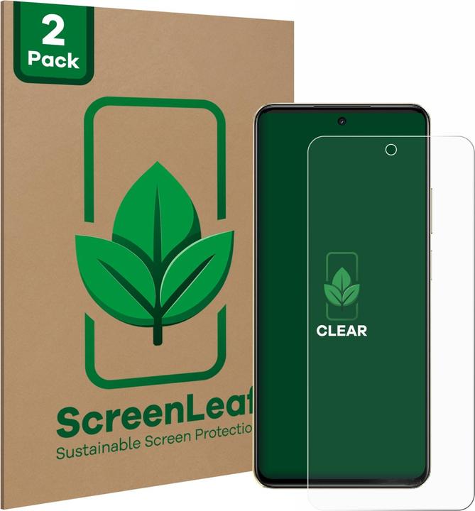 Actual product image ScreenLeaf Protective film sustainable screen protector Display protection film Clear Transparent (2 Piece, Siemens CC75)