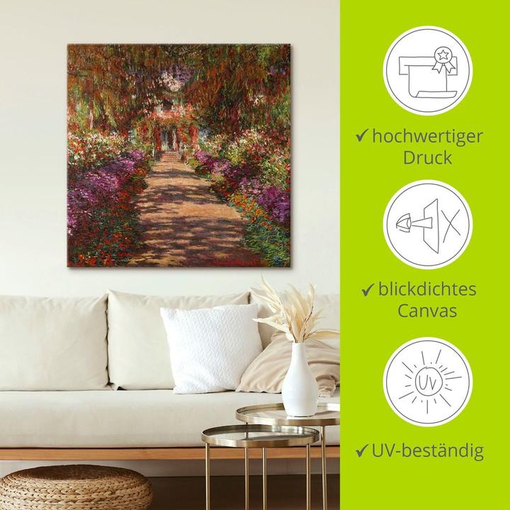 Actual product image Artland Path in Monet's garden in Giverny. 1902 T6UD (100 x 100 cm)