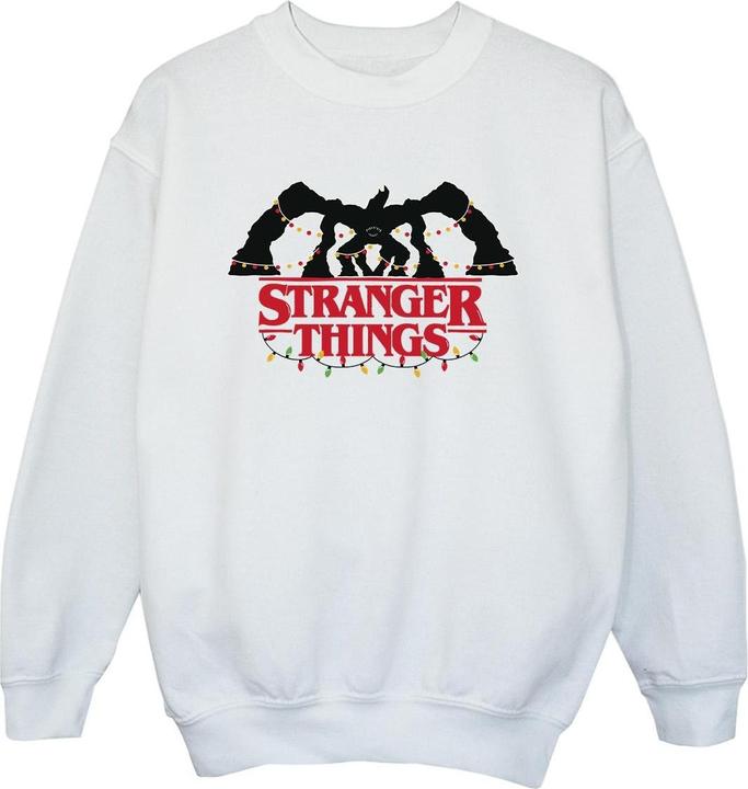 Netflix Stranger Things Demogorgon Christmas Lights Sweatshirt Jungen