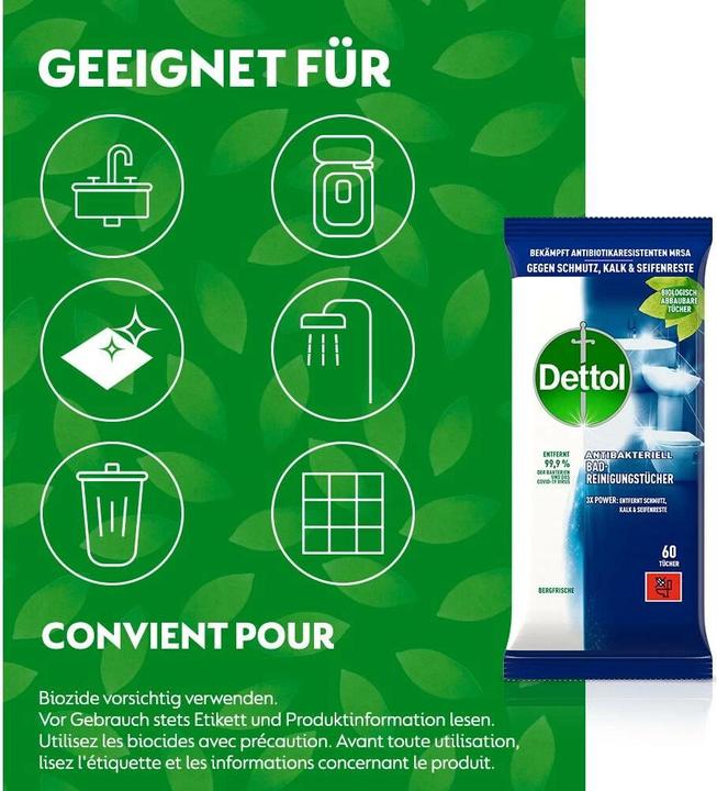 Immagine prodotto Dettol Panni per la pulizia del bagno