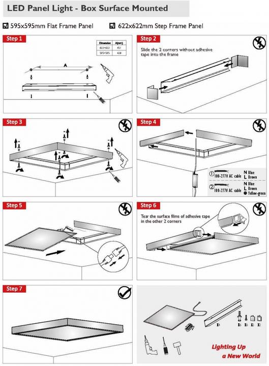 Image du produit Synergy 21 LED light panel pour montage en surface 300*1200 blanc *sans vis*.