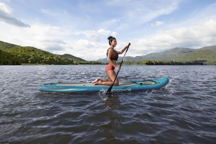 Actual product image Bestway Hydro Force Aqua Drifter View Inflatable Stand-Up Paddleboard Set with Built-in Window 3.35 m