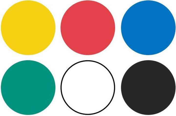 Actual product image Creall Textile paint (Blue, Red, Green, White and black, 6 colours 250 ml each in light yellow, 1500 ml)