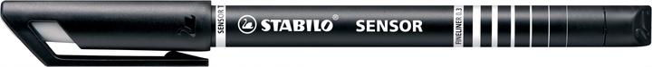 Produktbild STABILO SENSOR F Finliner mit gefederter Spitzer (Schwarz, 1 x)
