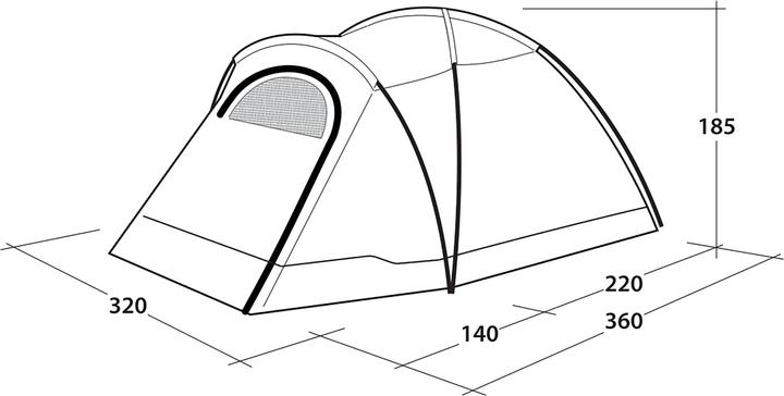 Produktbild Outwell Cloud 5 (Kuppelzelt, 10.11 kg, 5 Personen)