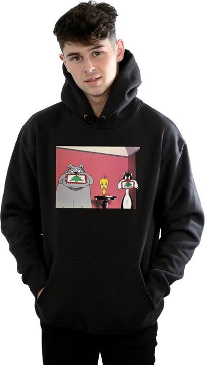 Actual product image Looney Tunes Mens Christmas Postcard Hoodie (L)