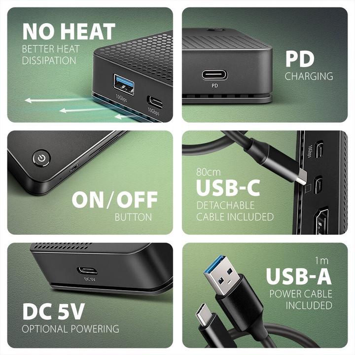 Actual product image Axagon HMC-U4 (USB-C, 1 Ports)