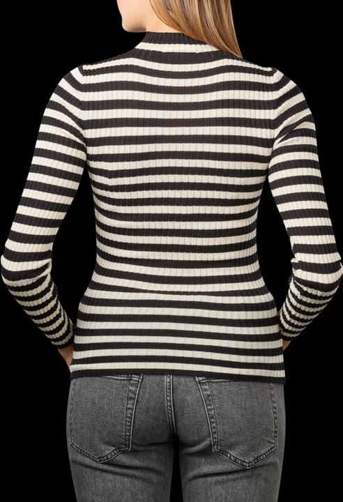 Produktbild Armedangels Alaania Pullover Stand-Up Collar Black/Oatmilk (XS)