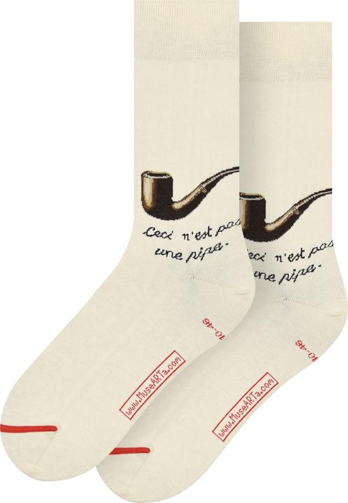 Image du produit MuseARTa Chaussettes René Magritte - The Treachery of Images (Une unité par pack, 36 - 40)