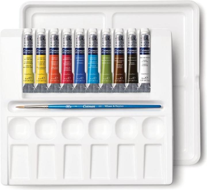 Produktbild Winsor & Newton Cotman watercolour set 10 tubes + brush (Mehrfarbig, 8 ml)