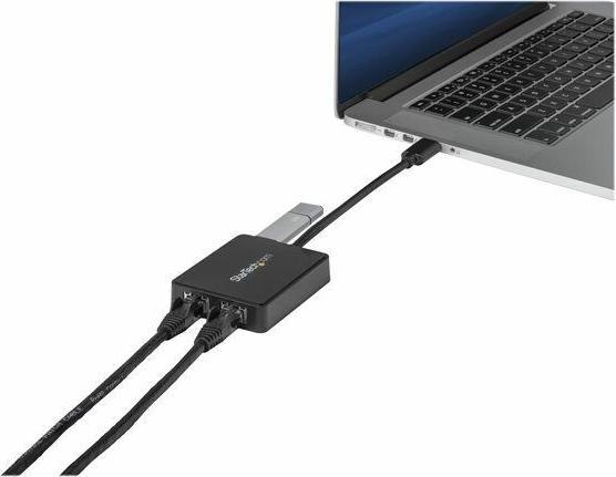 Image du produit StarTech USB 3.0 Double Port Gigabit Nic Nic (USB, RJ45 Gigabit Ethernet (2x))