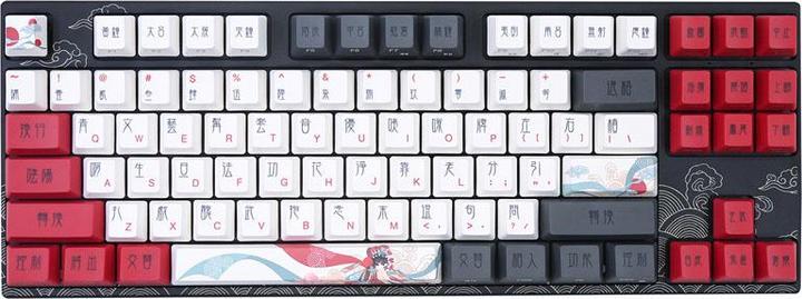 Actual product image Varmilo VEA87 Beijing Opera TKL Gaming Keyboard, MX-Brown, white LED - US Layout (US, Cable)
