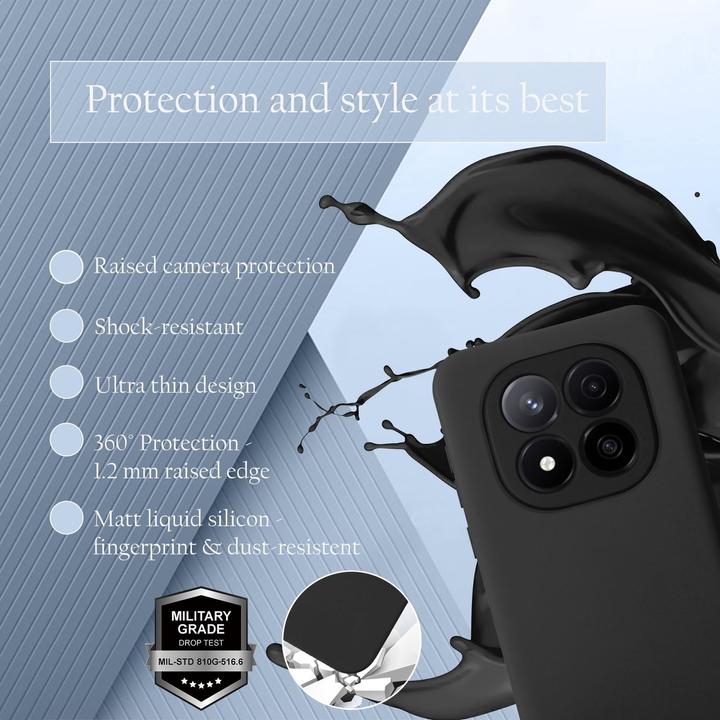 Actual product image Cadorabo Case for Xiaomi Redmi Note 14 Pro 5G TPU Liquid Silicone Cover (Xiaomi Redmi Note 14 Pro 5G)