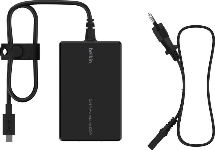 Actual product image Belkin USB-C GaN power supply 100W Power Delivery black INC016vfBK (100 W)