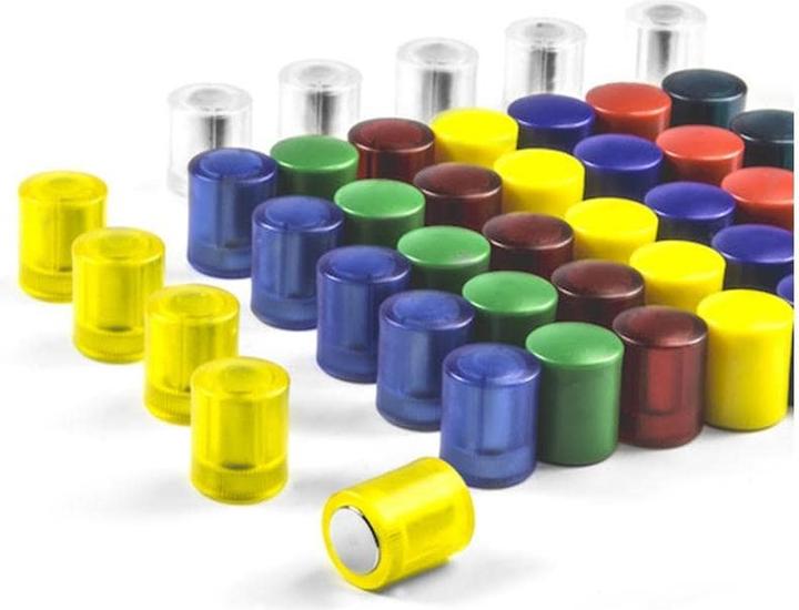 Immagine prodotto Supermagnete Magneti da tavolo cilindrici, verdi trasparenti (5 x)