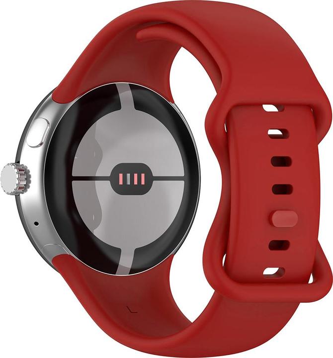 Produktbild Techsuit - Watchband (W031) - Google Pixel Watch / Watch 2 / Watch 3 41mm - Bordeaux (Silicone, Watch 2)