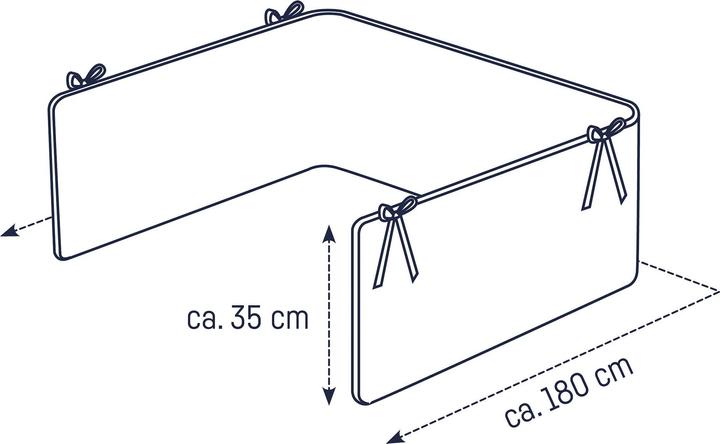 Actual product image Julius Zöllner Comfort Soft Happy Sun cot bumper 180 x 35 cm