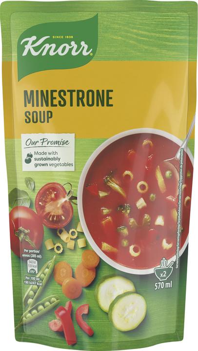 Image du produit Knorr Potage minestrone en sachet, soupe liquide avec tomates cultivées de manière durable, à réchauffer (570 ml)