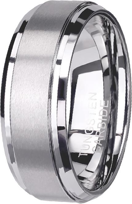 Produktbild Star Piercing Ring silber mittig gebürstet (Wolfram, ohne Messing)