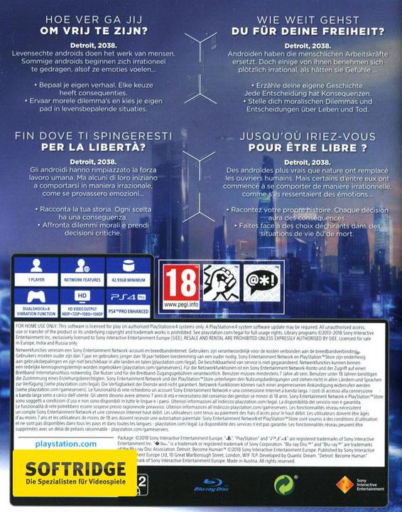 Image du produit Sony Detroit : Become Human (PS4, Multilingue)