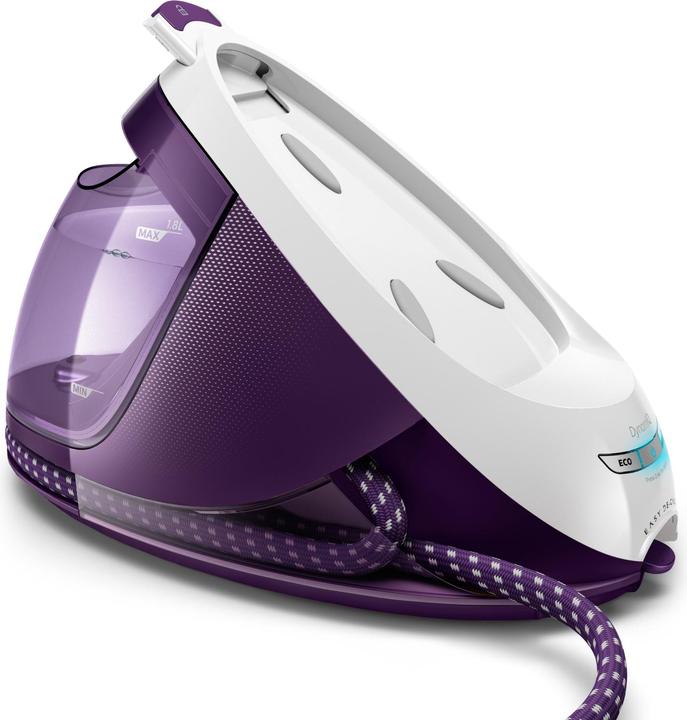 Actual product image Philips GC9660/30 steam ironing station T-ionicGlide soleplate Purple, White (2700 W, 520 g/min)