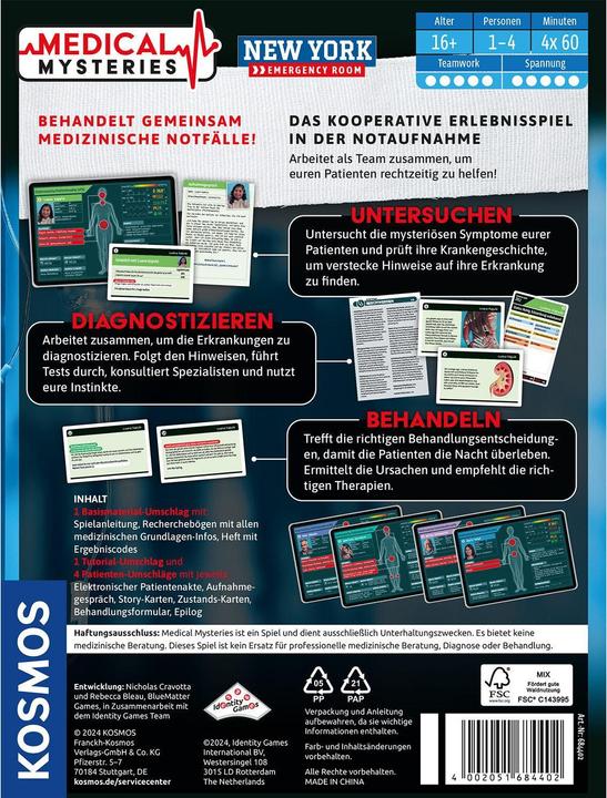 Produktbild Kosmos Medical Mysteries - New York Emergency Room (Deutsch)