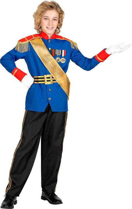 Actual product image Widmann PRINCE CHARMING (jacket, trousers, belt, sash), 128 cm / 5-7 years (5, 6, 7)