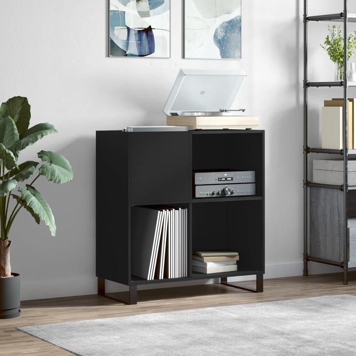 Image du produit VidaXL Plattenschrank Schwarz 84,5x38x89 cm Holzwerkstoff, Farbe (84.5 x 38 x 89 cm)