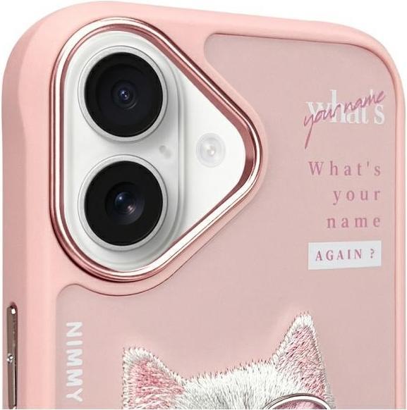 Actual product image Nimmy case iPhone 16 6.1" pink Cool&Cute 2.0 Cat (Apple iPhone 16)