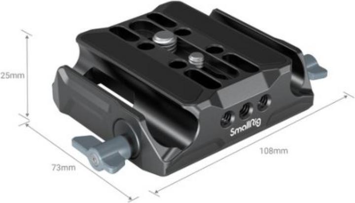 Immagine prodotto SmallRig Piastra di base universale LWS con doppio morsetto per asta da 15 mm (Piastra di aggancio rapido)