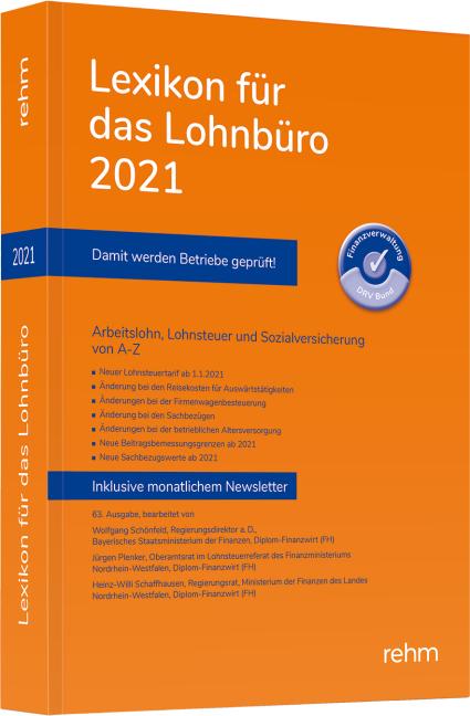 Produktbild Lexikon für das Lohnbüro 2021 (Deutsch, Jürgen Plenker, Wolfgang Schönfeld, Heinz-Willi Schaffhausen, 2021)
