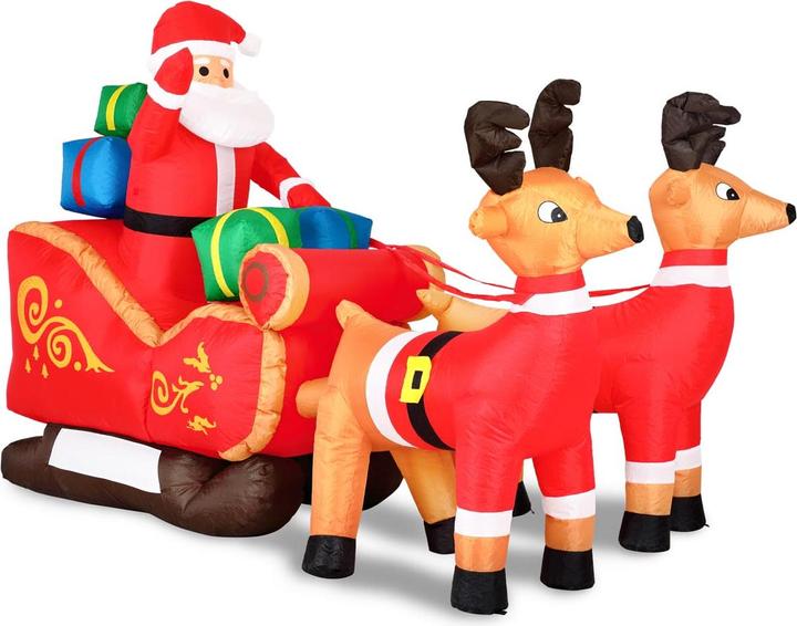 Produktbild Monzana Weihnachtsmann Schlitten XXL LED