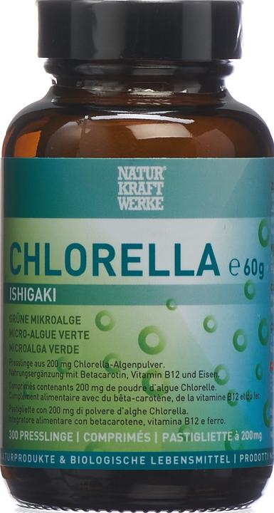 Actual product image NaturKraftWerke Chlorella Ishigaki pellets (300 Piece, Pills, 215 g)