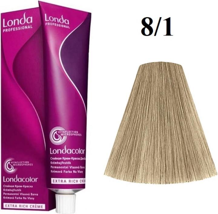 Actual product image Londa Cream hair color Color 8/1 light blond-ash (8/1 light blond-ash)