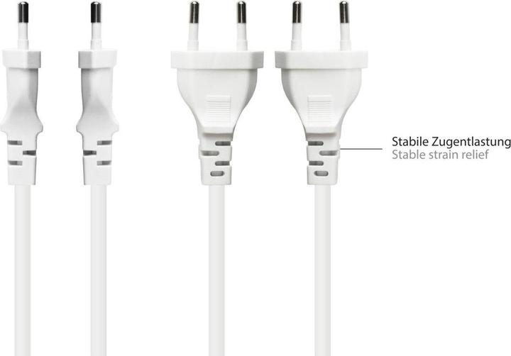 Produktbild Kabelmeister Netzkabel Schutzkontakt-Stecker Typ E+F (90° gew.) an Kaltgeräte-Buchse C19, schwarz (1 m)