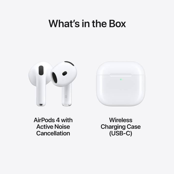 Productafbeelding Apple AirPods 4 (ANC, 4 h, Draadloze)