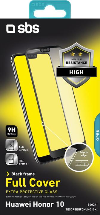 Image du produit SBS Glass Screen Protector Full Cover pour Honor 10 (1 pièce(s), Honor 10)
