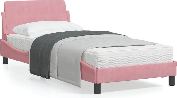 Actual product image VidaXL Bed frame with velvet headboard (90 x 200 cm)