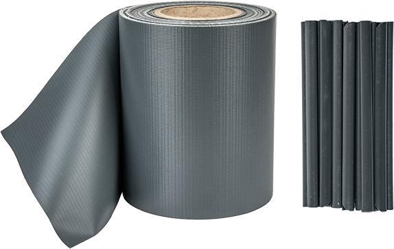 Produktbild Bradas PVC Sichtschutz Streifen Folie Zaun Balkon Rolle Matte Blende anthrazit 35 m (3500 cm)