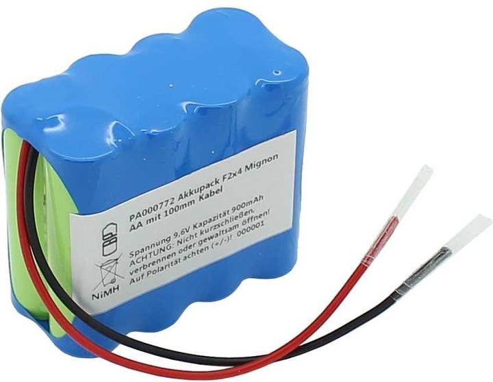 Produktbild XCell Akkupack NiMH 9,6V 900mAh F2x4 Mignon AA mit 100mm Kabel (900 mAh, Ladegerät ohne Akku)