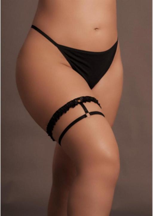 Image du produit Le Désir Celeste - Elastic Lace Garter with Sliders and Golden Details - OSX (Taille unique)