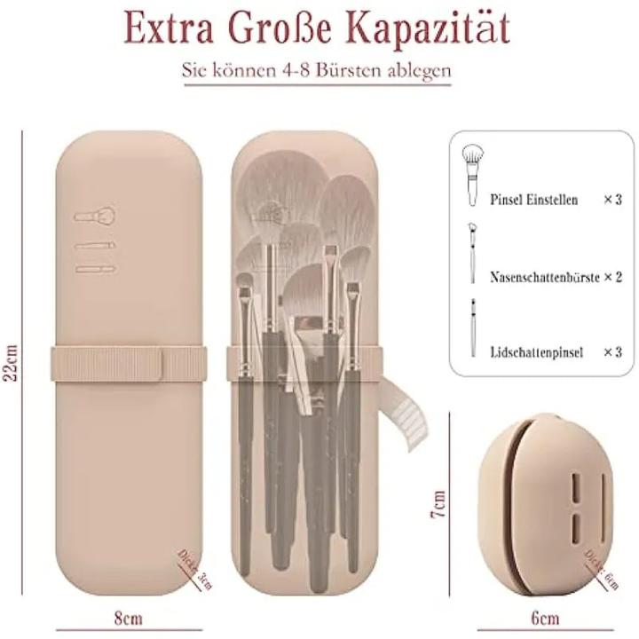 Immagine prodotto Only-Bags.Store Porta pennelli da viaggio, borsa per pennelli cosmetici in silicone, custodia per spugne da trucco