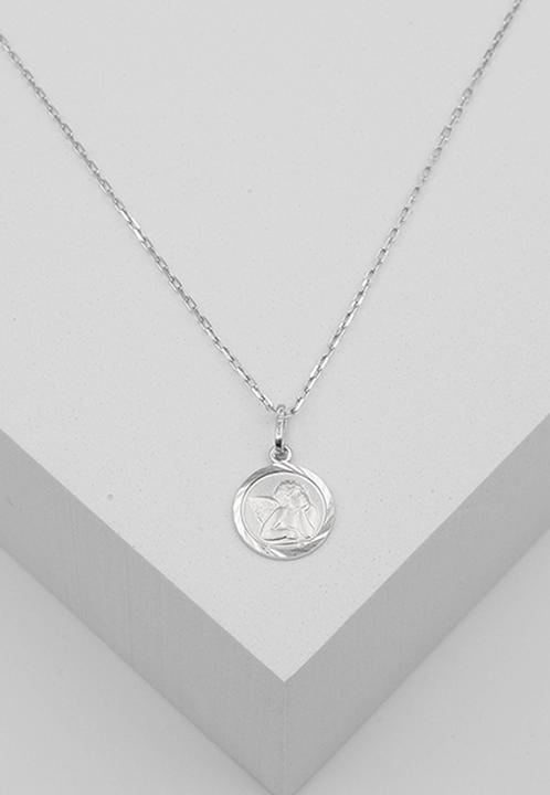 Image du produit Muau Pendant medal angel or blanc 750, 10mm (Or blanc 750/18K)