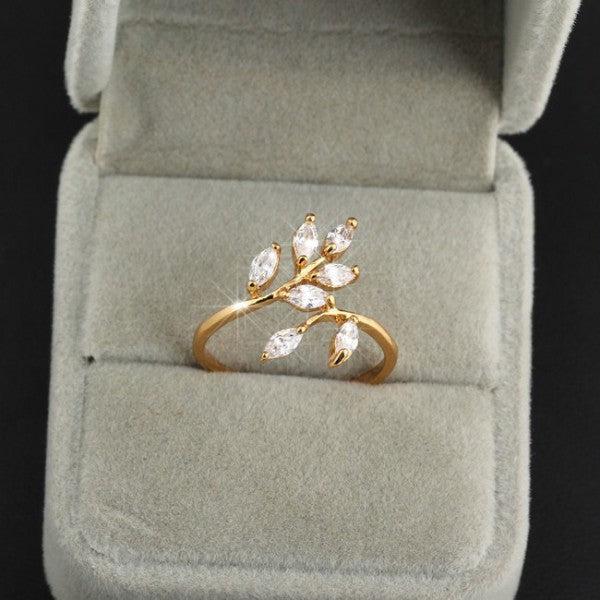 Actual product image Hermex Gold ring RGP with cubic zirconia - gold size 52 (52)
