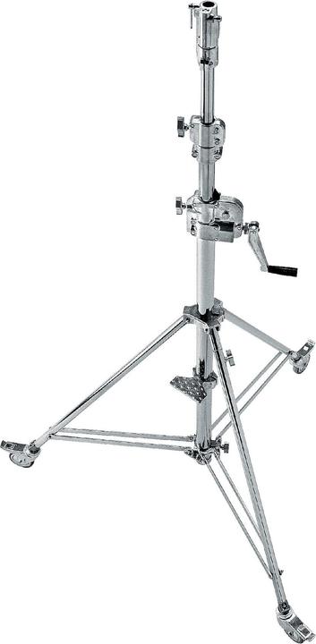 Avenger 3-Section High Wind-Up Stativ, kurze Basis, mit Bremsrollen (296 cm, 30 kg)