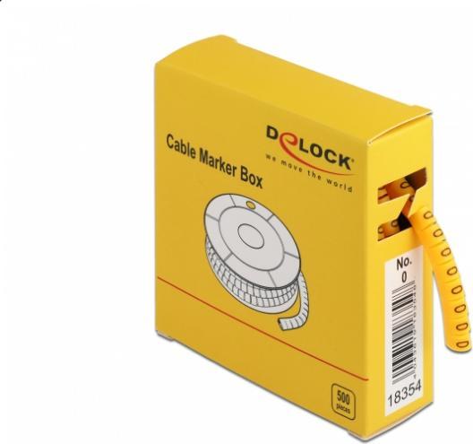Actual product image Delock Cable marking no. 0, yellow 500 pieces