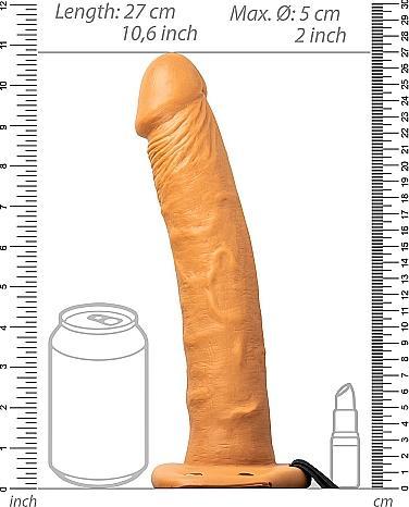 Image du produit RealRock Vibrating Hollow Strap-on No Balls - 10" / 24,5 cm