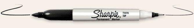 Produktbild Sharpie Twin Tip (Schwarz, 1 mm, 1 x)